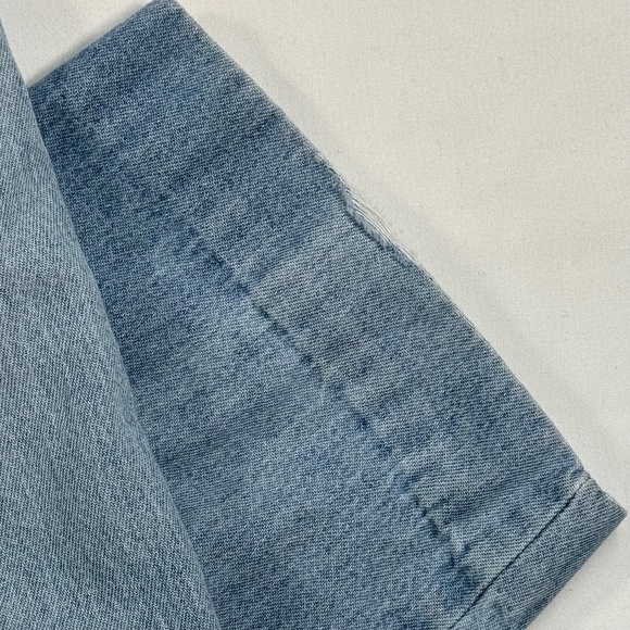 Saint Germain Boyfriend Mom Jeans Womens Sz L Light Blue High Rise Embroidered - Picture 11 of 14